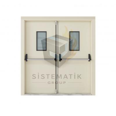 YANGIN KAPISI ��FT KANAT CAMLI